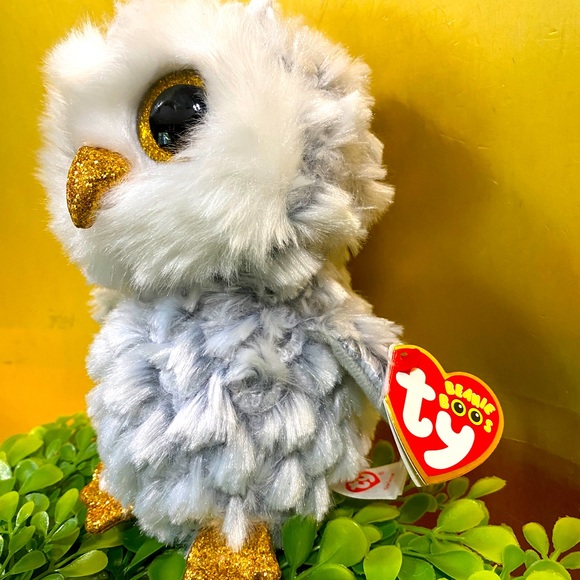 Ty BEANIE BOOS NWT 2019 COLLECTiON OWLETTE OWL BIRTHDAY APRIL 20 GLITTERY EYES - Picture 5 of 12